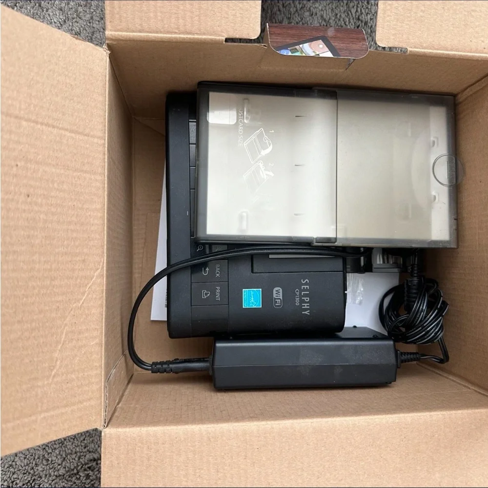 Canon Selphy Compact Photo Printer — Black and Silver